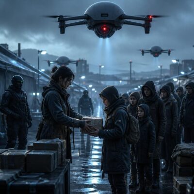 Logistique de survie : sous le regard des drones neutres, la charité sous haute surveillance