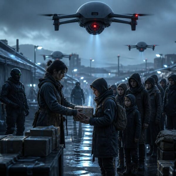 Logistique de survie : sous le regard des drones neutres, la charité sous haute surveillance