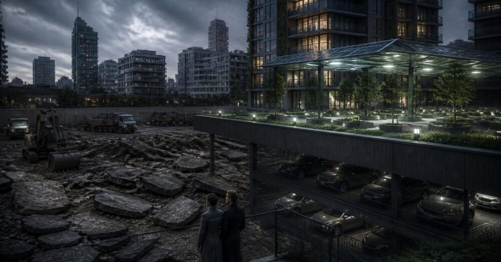 Bitume arraché, loyers envolés : la fausse verdissement des parkings urbains