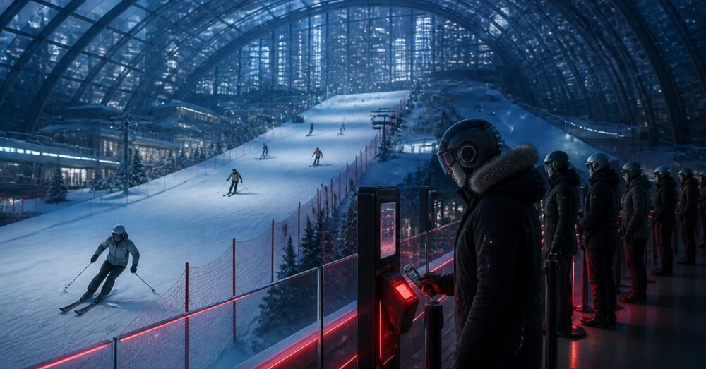 Glisse sous verrière : le ski rationné des beaux quartiers