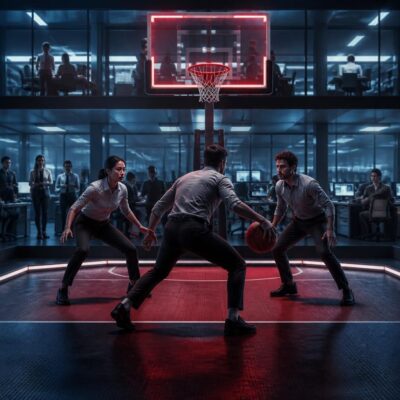 Le chrono tourne : le basket 3×3 s&rsquo;invite dans la cadence au bureau