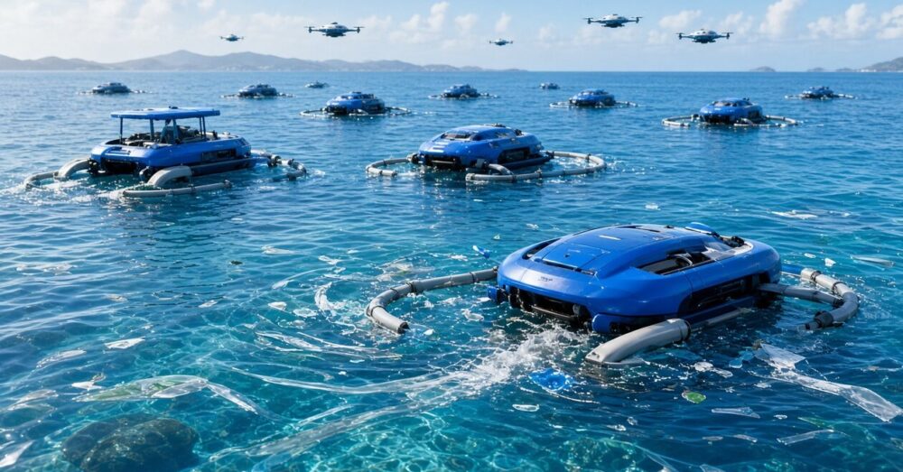 Sentinelles bleues : comment les flottes autonomes nettoient nos mers
