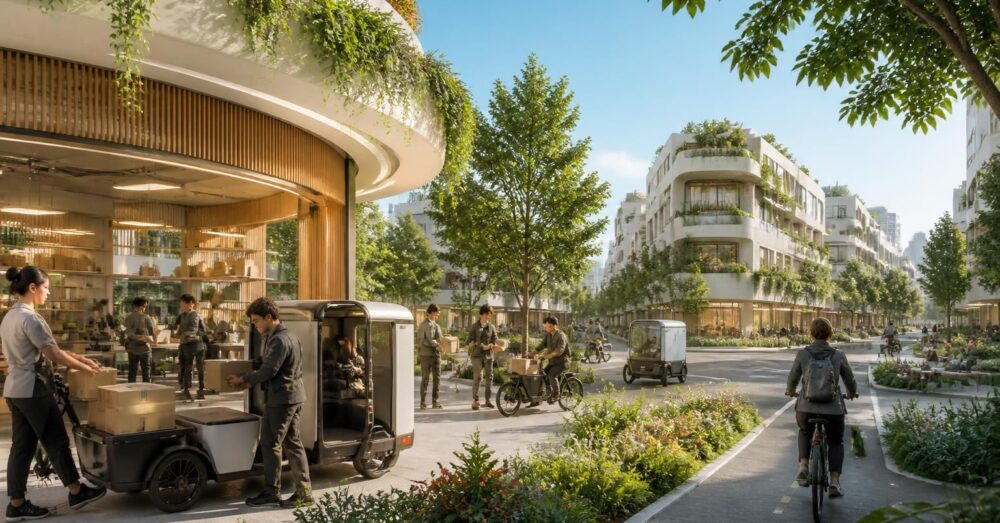 La fin du camion solitaire : comment les hubs de quartier ont apaisé nos rues