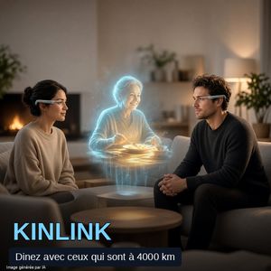 Encart fictif Kinlink : présence familiale à distance
