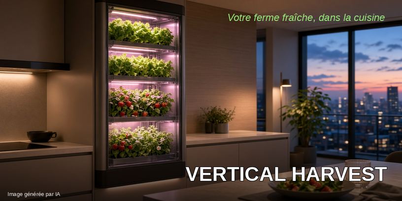 Publicité fictive Vertical Harvest : ferme verticale d’appartement